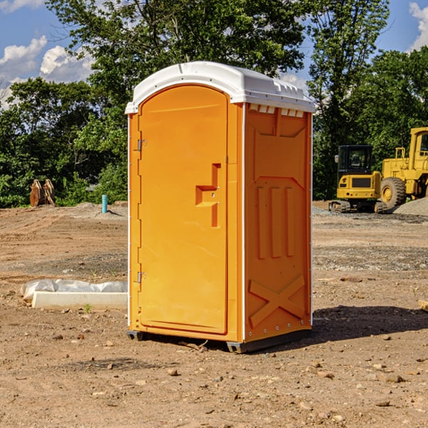 how often are the porta potties cleaned and serviced during a rental period in Galeton